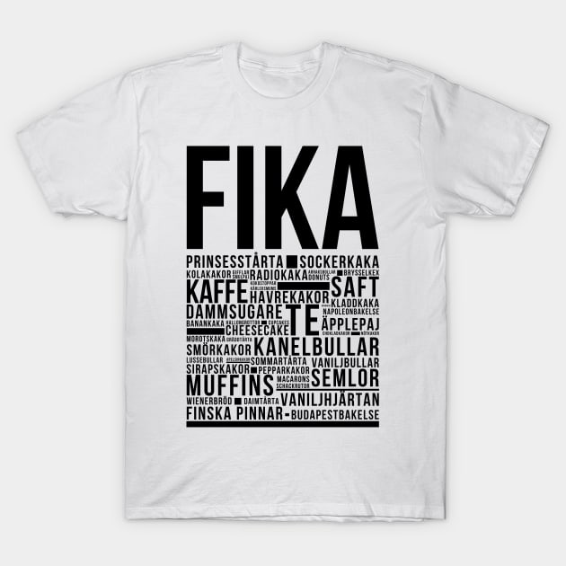 Fika coffe break newspaper style T-Shirt by 66LatitudeNorth